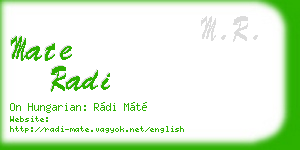 mate radi business card